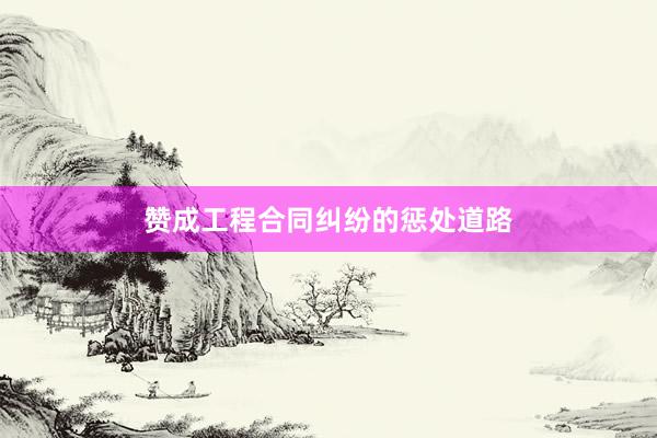 赞成工程合同纠纷的惩处道路