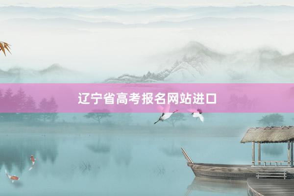 辽宁省高考报名网站进口