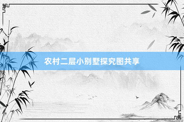 农村二层小别墅探究图共享